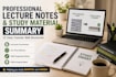 summarize lecture notes and study materials