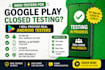 provide 20 real testers for google play console closed testing