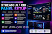 configure xtream ui server, xui panel, drm, script, restream, epg, panel setup