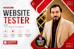 website testing all page user testing web tester web bug report QA test ai web