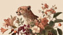 draw an animal and botanical illustration