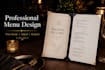 design a restaurant menu for print and digital, food menu, digital menu