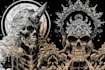 design dark punk horror art in comic style