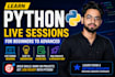 teach python programming from beginner to advanced with projects