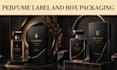 design luxury perfume packaging with label and logo