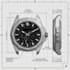 create custom 3d wristwatch cad design and technical drawing