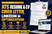 write an ats resume, CV, cover letter and linkedin