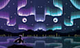create animated pixel art background, retro pixel art