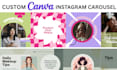 design stunning, modern instagram carousel