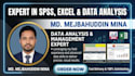 clean, analyze and present your data using excel and spss