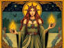 create professional tarot card character artwork with fantasy style