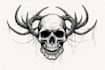 create custom skull art illustrations for posters and merch