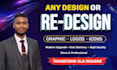 professionally redesign any graphic design