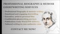write a professional biography, memoir or autobiography ghostwrite