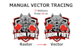 convert low quality logo or image into high quality vector