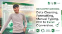 clean, format, merge excel data and convert pdf into excel