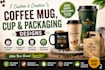 custom coffee mug, cup, packaging designs