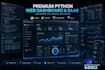 develop a custom web dashboard for your python script or bot