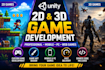 unity 2d, unity 3d game art design, unity game development