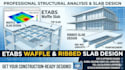 etabs waffle slab design, ribbed slab design  structural analysis