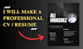 make a professional looking CV resume