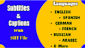 add human synced subtitles in english, spanish, and french