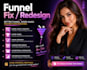 fix sales funnel redesign clickfunnels gohighlevel funnel conversion website ux