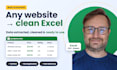 extract data from any website and deliver a clean excel