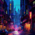 do cyberpunk city and city design