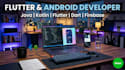 develop flutter and native android apps using java