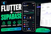 develop flutter app with supabase authentication database and admin panel
