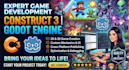 develop 2d games in construct 3 and godot engine