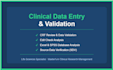 do clinical data entry and validation for life sciences projects