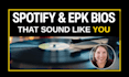 write spotify bios, epks, and artist profiles for musicians