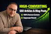 write a high converting article and blog post
