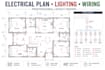 draw architectural plan electrical plan lighting layout wiring power layout plan