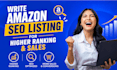 write amazon SEO listing for higher ranking and sales