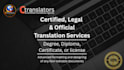 provide certified translation, legal and official documents