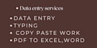 do accurate data entry, excel, copy paste and web research