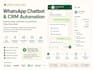 make whatsapp chatbot and CRM automation
