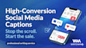 write high conversion social media captions