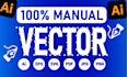 manually vector trace and redraw logo
