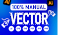 manually vector trace and redraw logo