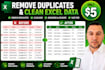 remove duplicates and clean excel data