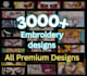 provide you 3000 premium embroidery design in different formats