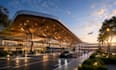 create airport hotel transport hub facade cgi rendering