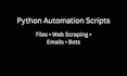 automate repetitive tasks using python