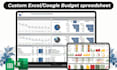 create custom personal financial google, excel budget planner, CSV spreadsheet