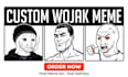 create custom wojak meme, wojak character, pepe meme art