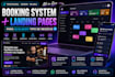 build a system with admin or landing pages